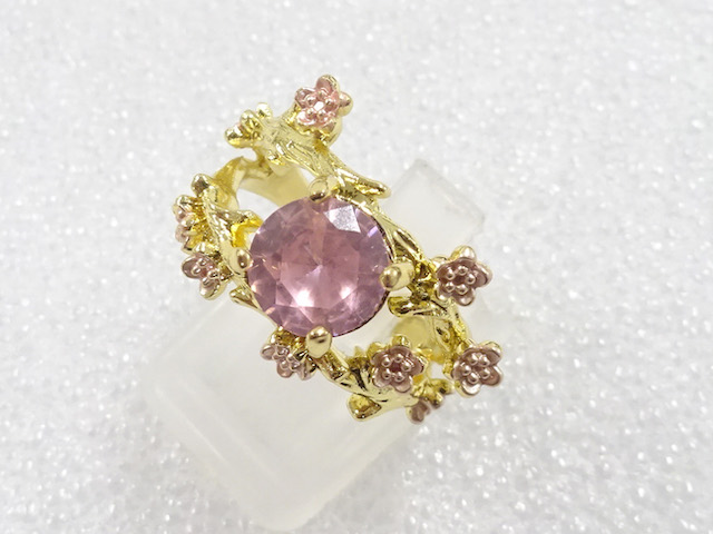 JAPANESE KIMONO / ANTIQUE COLORED STONE RING (SIZE 10)